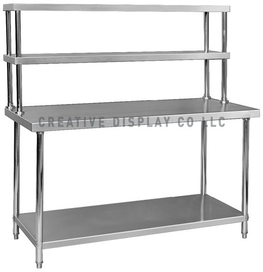 Work Top Table With Top Shelf 100cm