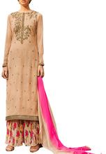 Georgette Indo Western Style with Chiffon