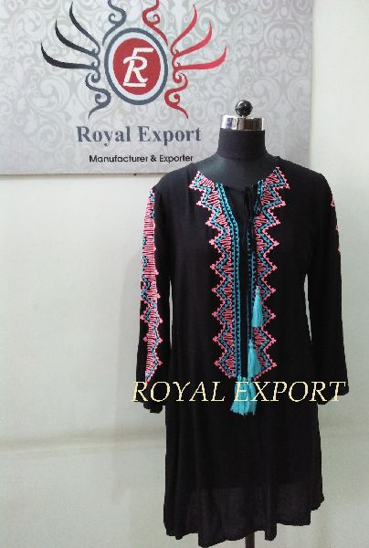 hand embroidered short tunic