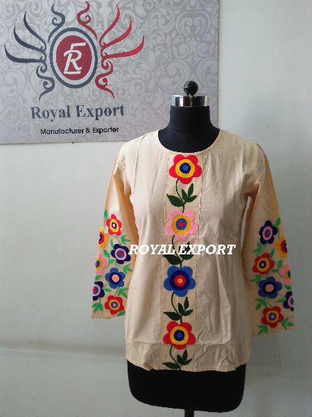 Mexican Embroidery Long Sleeve Blouse