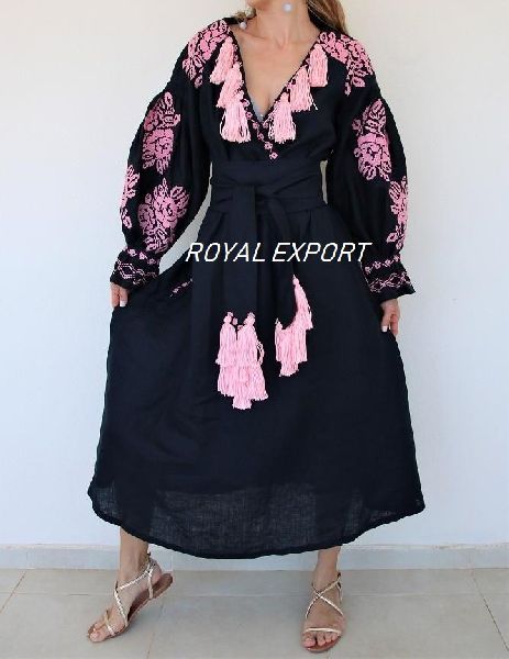 Modern Ukrainian Traditional Embroidered Dress