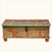 Reclaimed Wood Coffee Table Storage Trunk
