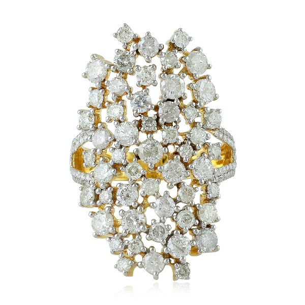 designer gold diamond cocktail ring at Best Price in Jaipur | Gemco Designs