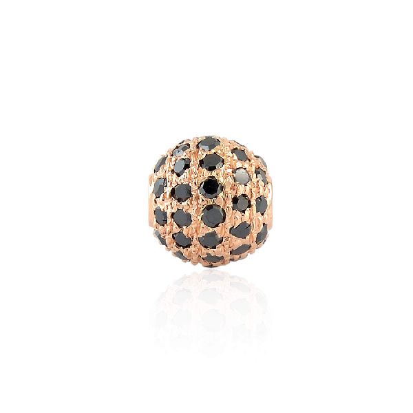Pave Gold Bead