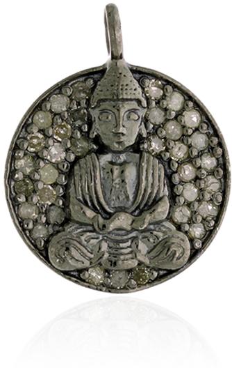 Silver Buddha Charm Pendant