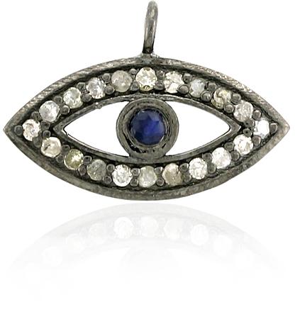 Silver Evil Eye Charm Pendant