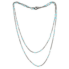 Turquoise Bead Necklace Handmade
