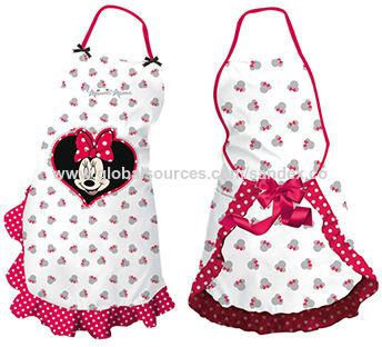 Printed apron made of 100% cotton,