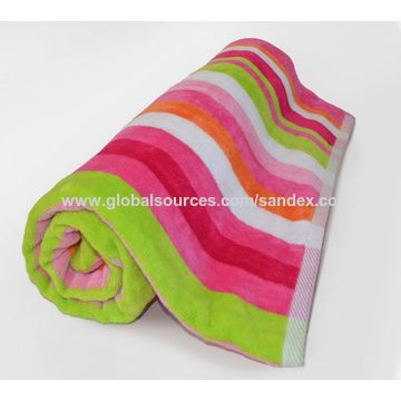 Printed Velour Beach Towel