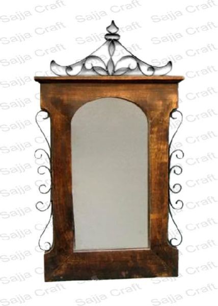 SAJJA Wooden Decorative Mirror Frame, Color : Natural