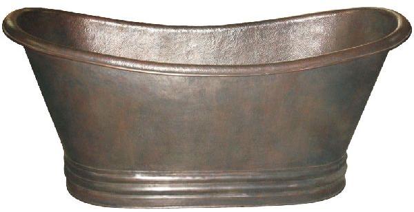 Copper Bathtub Thin Rolled Edge