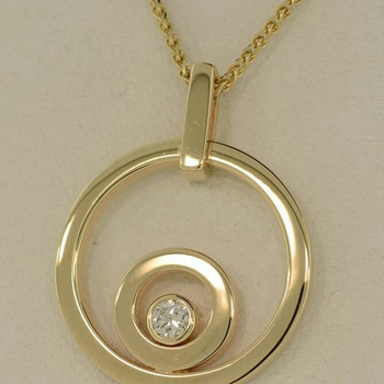 SGA Gold Diamond Necklace, Gender : Women's