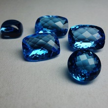 AAA cut Swiss blue topaz gemstone