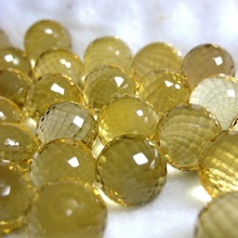 citrine gemstone faceted ball beads