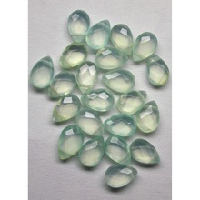 pear cut beads chalcedony green briolettes beads