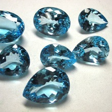 sky blue topaz gemstone pear cut loose gemstones
