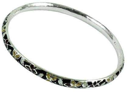 925 Sterling Silver Vintage Jewellery Charming Inlay Bangle
