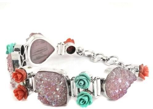 Big Secret Design! 925 Silver Druzy Bracelet