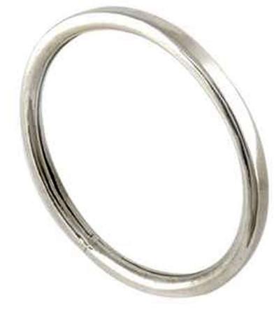 Natural! Handmade 925 Sterling Silver Bangle, Size : 5.5 cm