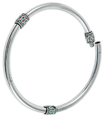 Special Moment Inlay 925 Sterling Silver Bangle