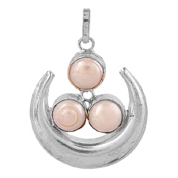Moon shaped Pearl pendant