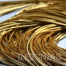 Gold Smooth Embroidery Bullion Wire, Pattern : Polished
