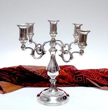 Candelabra in Brass and Aluminium, for Home Decoration