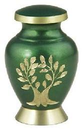 Green Tree Brass Cremation Urn, Style : American Style
