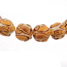 Antique Hand Painted Gold Pearl Beads, Size : 8mm, 10mm, 12mm