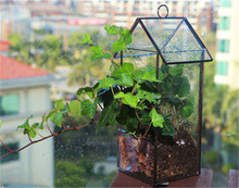 HOUSE SHAPE BRASS TERRARIUM