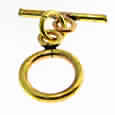 Brass Toggle, Size : 12x18mm
