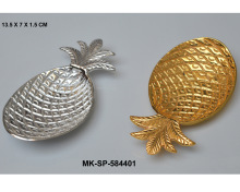 Metal Brass Pineapple Trinket Tray, for Home Decoration