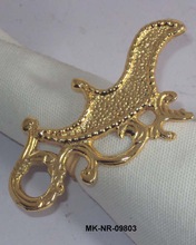 Brass Santa Cart Napkin Ring