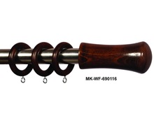 Curtain Rod Finial and Rings Set