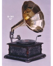 Brass/Wood Gramophones Replica, Style : Antique Imitation