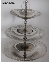 Silver Plated 3 Tier Wedding Cake Stand