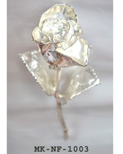 Silver Plated Real Rose