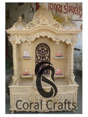 HAND CARVED WOODEN TEMPLE FOR HOME
