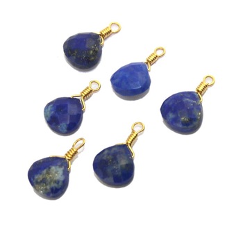 Heart Natural Lapis Lazuli Gold Plated