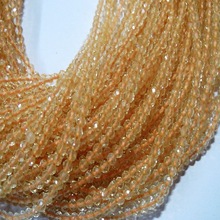 Citrine Micro Faceted rondelle gemstone beads, Color : Yellow
