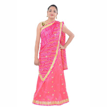 Blouse Handwork Freesize Lehenga, Color : Pink