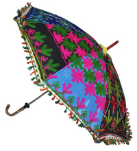 100 % Cotton Decorative Embroidery Umbrellas