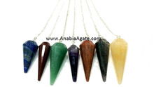 Chakra Set Of Faceted Pendulum, for Metaphysical