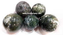 Moss Agate gemstone balls