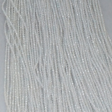 E Stone Micro Faceted Rondelle Beads, Color : White