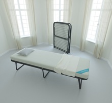 Camabeds Metal Lightweight Folding Bed, Color : Black