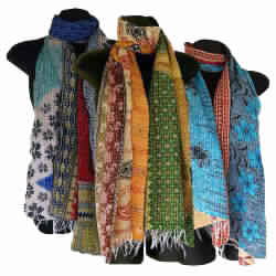 vintage silk kantha scarves