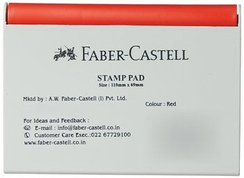 Rectangular Small Faber Castell Stamp Pad, for College, Office, School, Outer Material : Metal Aluminium