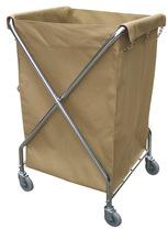 Coated Stainless Steel X Shaped Laundry Cart, for Hotel, Hospital, Feature : Best Quality, Durable