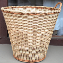 Wicker waste paper basket